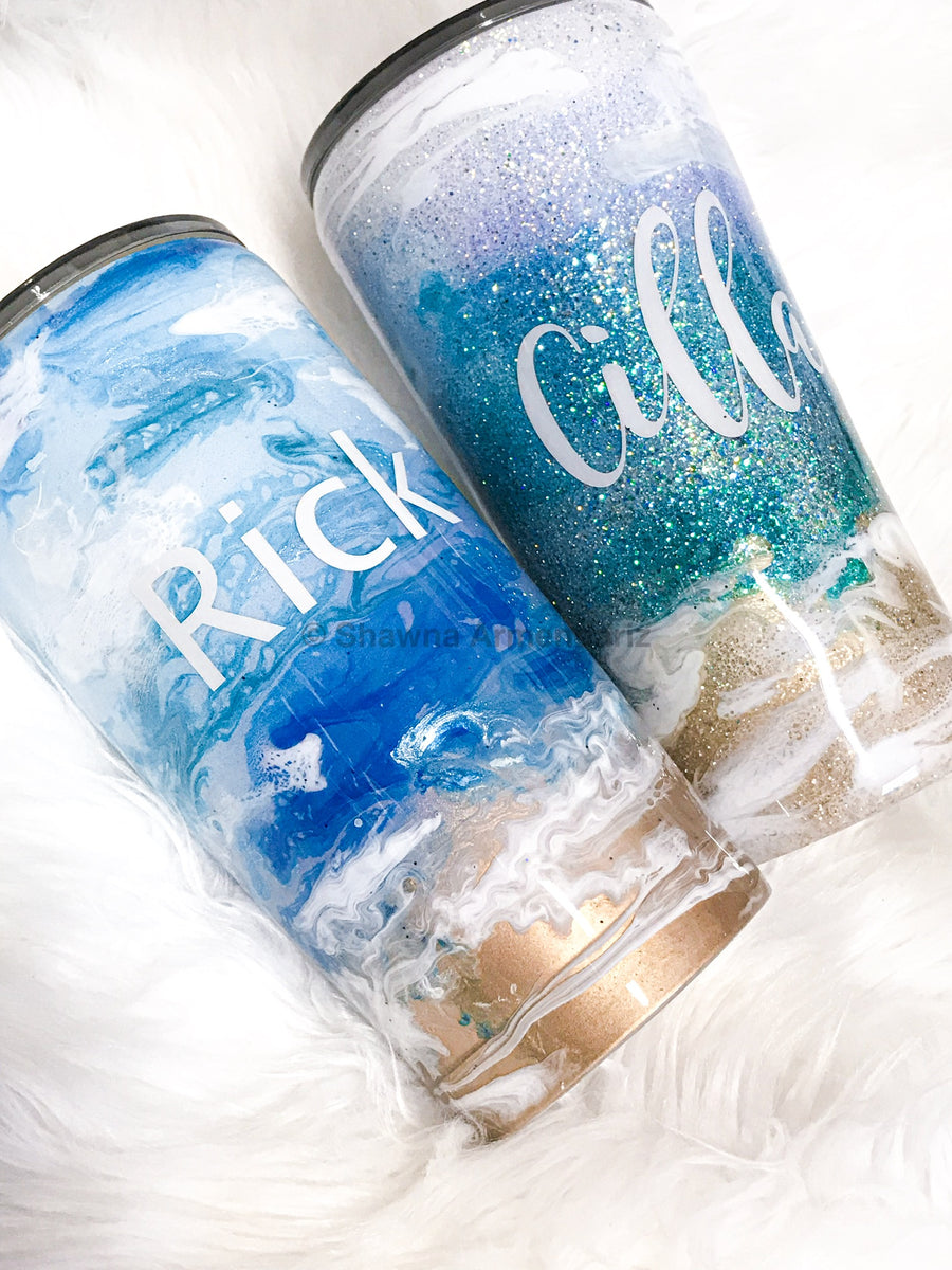 Yeti Laser Engraved Authentic Tumbler BEACH PLEASE , Beach Tumbler