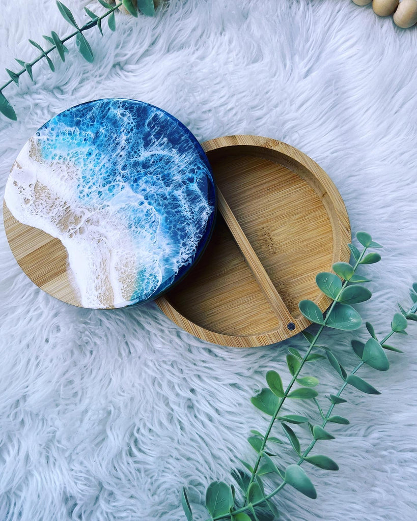 Beach Resin Salt Cellar