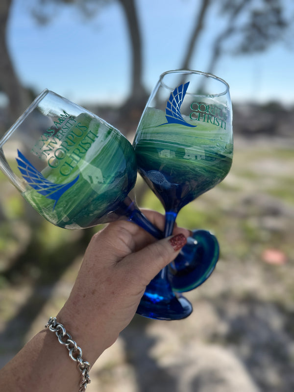 TAMUCC inspired Wine Glass