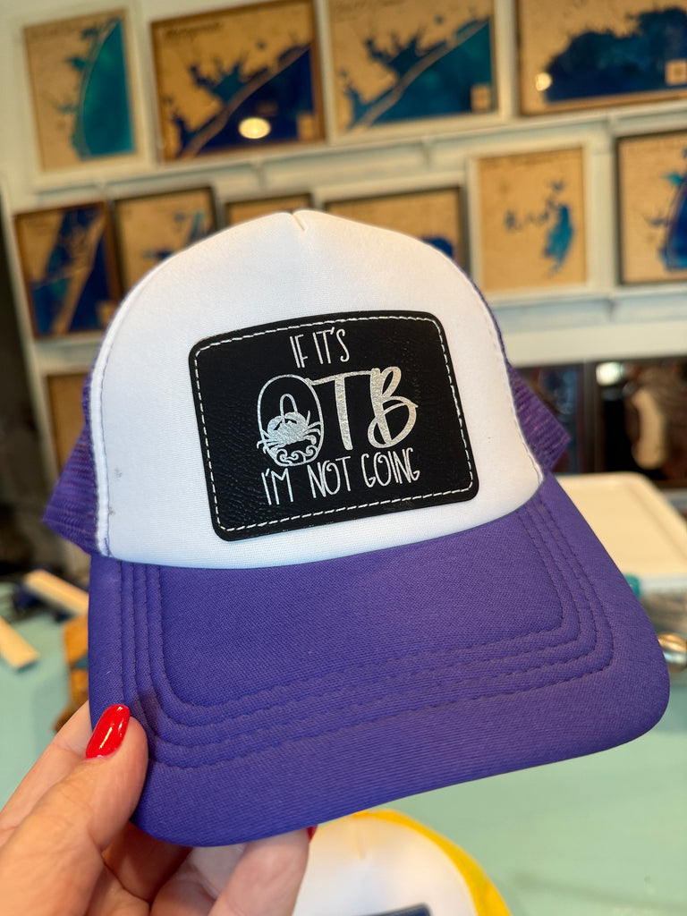 OTB Coastal Trucker Hat | High Crown Foam or Mesh Back | Laser Engraved Leatherette Patch
.