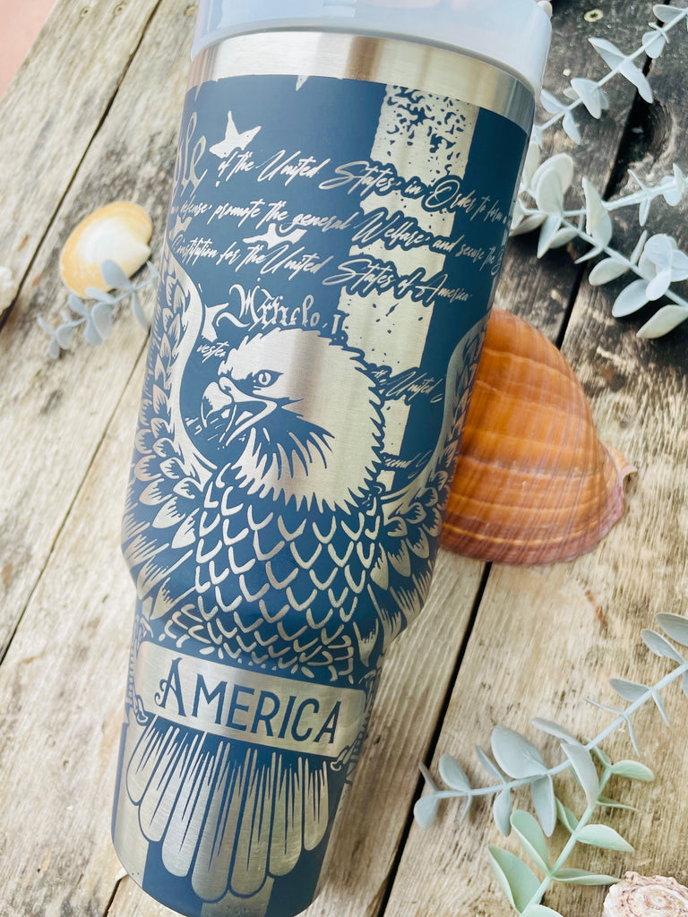 Freedom Eagle Laser Engraved Tumblers – Gypsy Finns