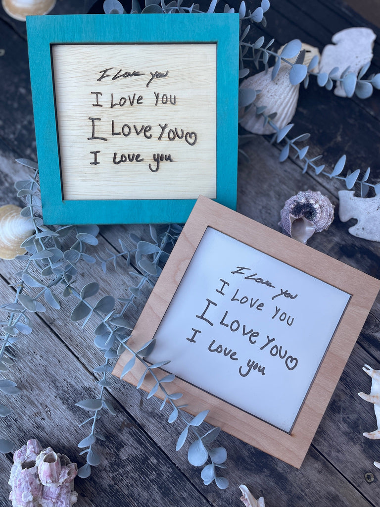 Framed "I Love You" Engraving