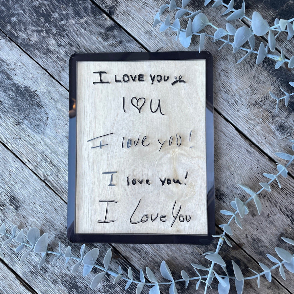Personalized Handwritten "I Love You" Sign