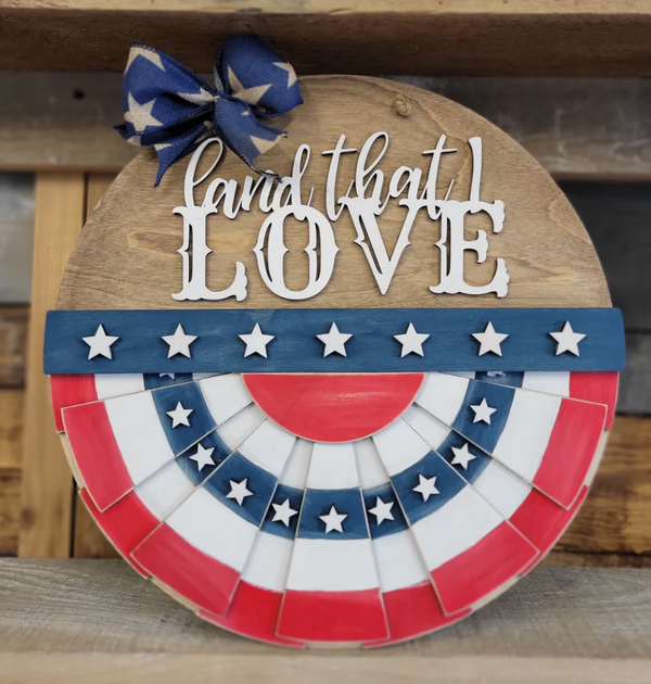 DIY American Flag Bunting Door Hanger Workshop