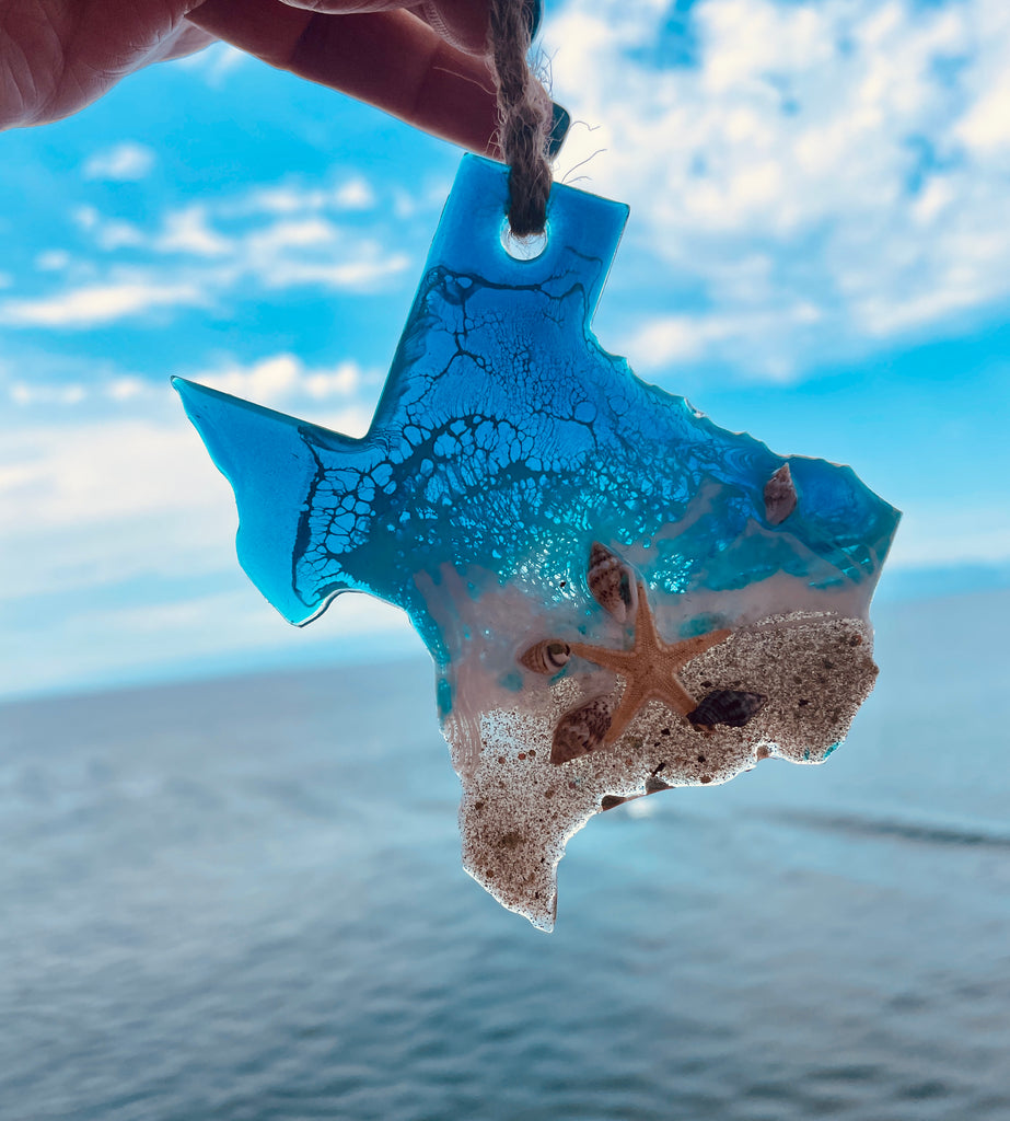 Texas Resin Ocean Christmas Ornaments