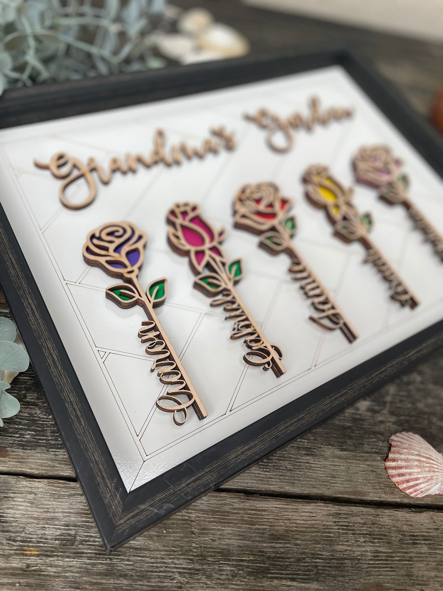 Personalized 3D Layered Mother's and Grandma’s Garden Sign – Gypsy Finns
