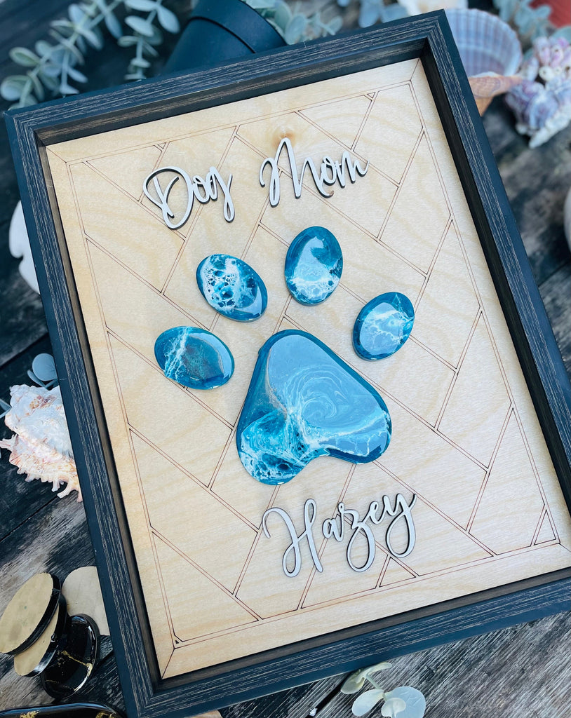 Personalized Dog Mom 3D Resin/Epoxy Sign