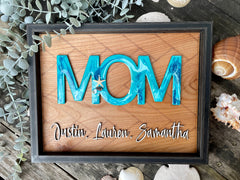 ジムダイン　サイン入り　moma Personalized Mom 3D Resin/Epoxy Sign – Gypsy Finns