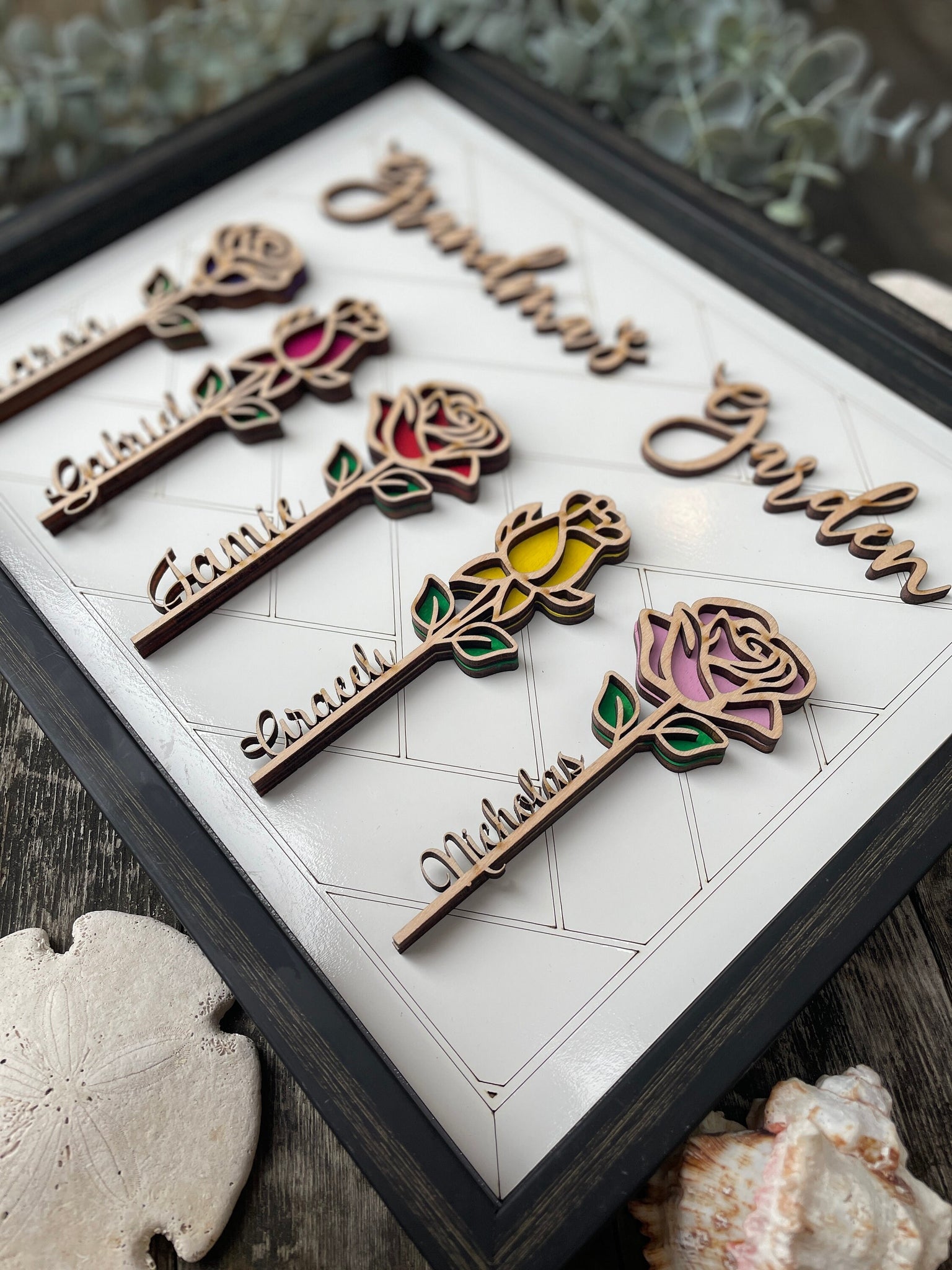 Personalized 3D Layered Mother's and Grandma’s Garden Sign – Gypsy Finns